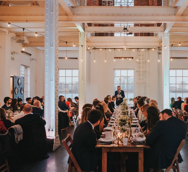 Winter Wedding at The West Reservoir Centre, Stoke Newington | Bride wears Maggie Sottero Dress | Bridesmaids in ASOS | Images by Remain In Light