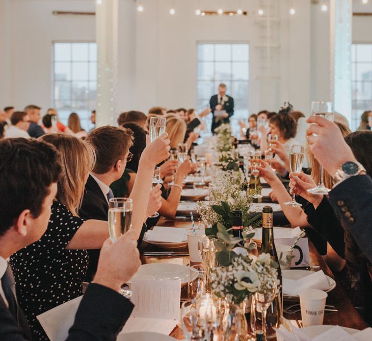 Winter Wedding at The West Reservoir Centre, Stoke Newington | Bride wears Maggie Sottero Dress | Bridesmaids in ASOS | Images by Remain In Light