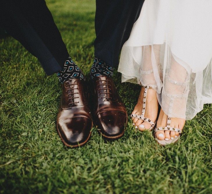 Valentino Rockstud Wedding Shoes / Image By Ali Paul Photography