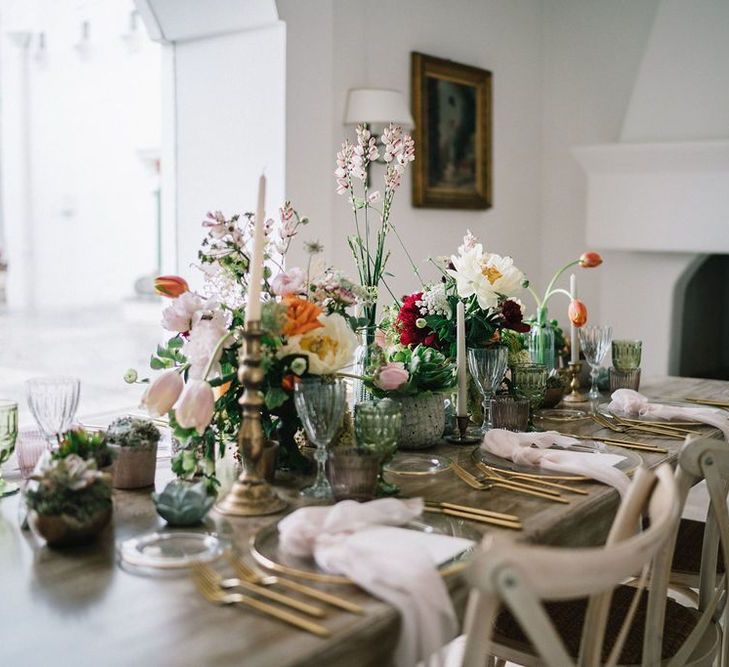 Intimate Table with Floral Centrepieces