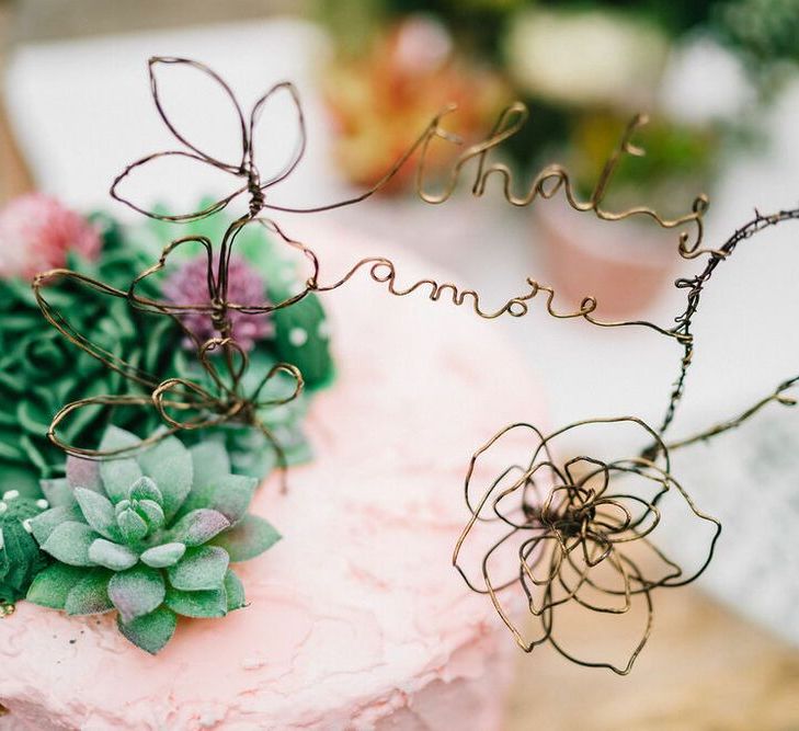 Gold Wire Cake Topper