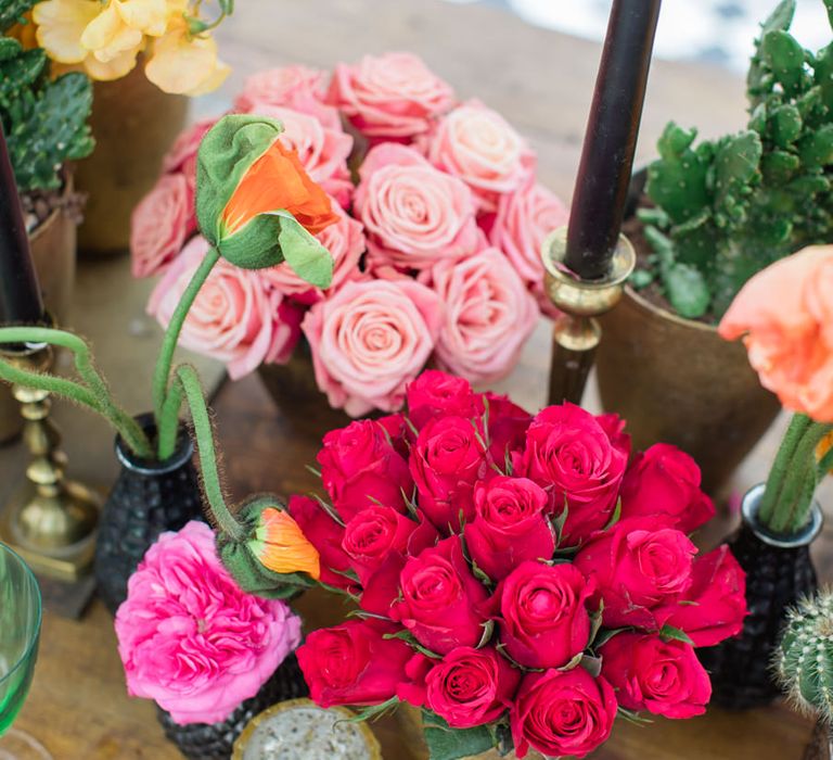 Delicate &amp; Feminine, and Bold &amp; Passionate Frida Kahlo Wedding Inspiration at Horniman Museum Glasshouse Venue | Styled by Anna Fern Events | Elizabeth’s Cake Emporium | Wild About Flowers | Joanne Fleming Design Gowns | Roberta Facchini Photography