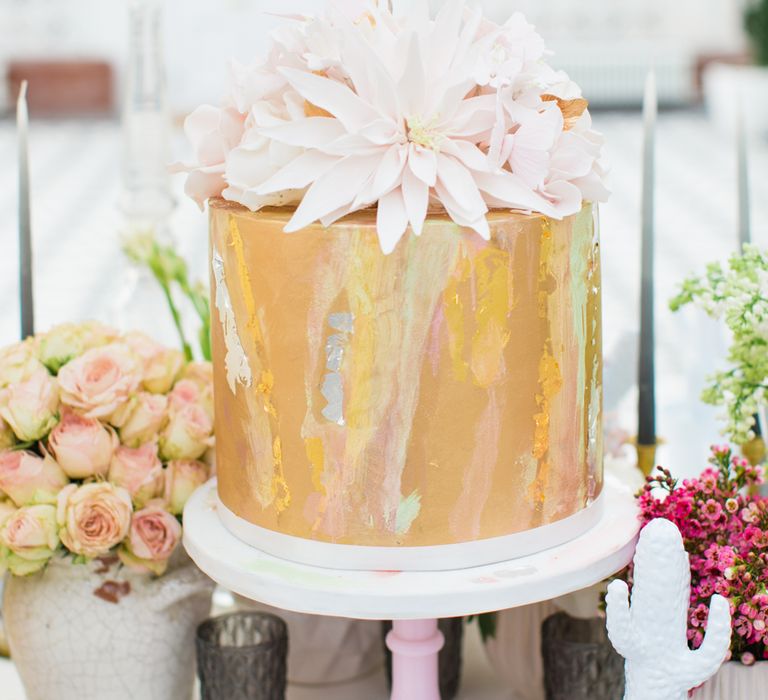 Delicate &amp; Feminine, and Bold &amp; Passionate Frida Kahlo Wedding Inspiration at Horniman Museum Glasshouse Venue | Styled by Anna Fern Events | Elizabeth’s Cake Emporium | Wild About Flowers | Joanne Fleming Design Gowns | Roberta Facchini Photography