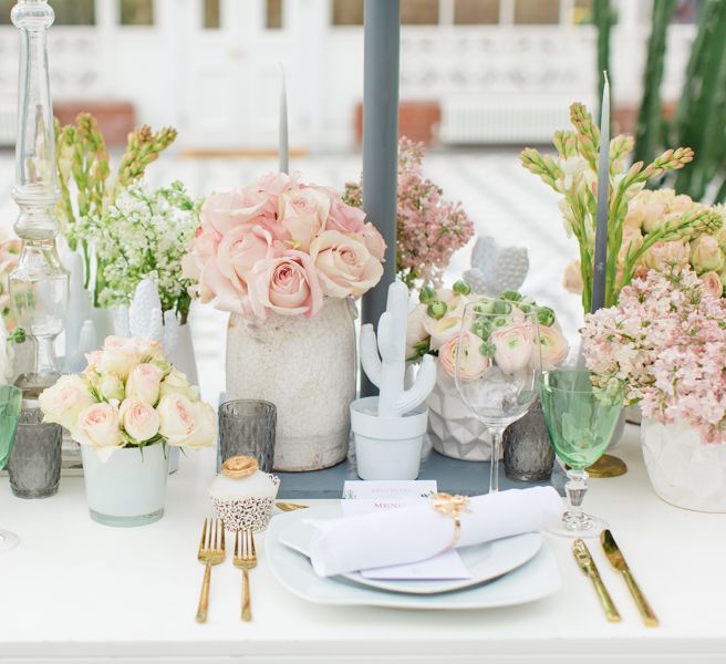 Delicate &amp; Feminine, and Bold &amp; Passionate Frida Kahlo Wedding Inspiration at Horniman Museum Glasshouse Venue | Styled by Anna Fern Events | Elizabeth’s Cake Emporium | Wild About Flowers | Joanne Fleming Design Gowns | Roberta Facchini Photography