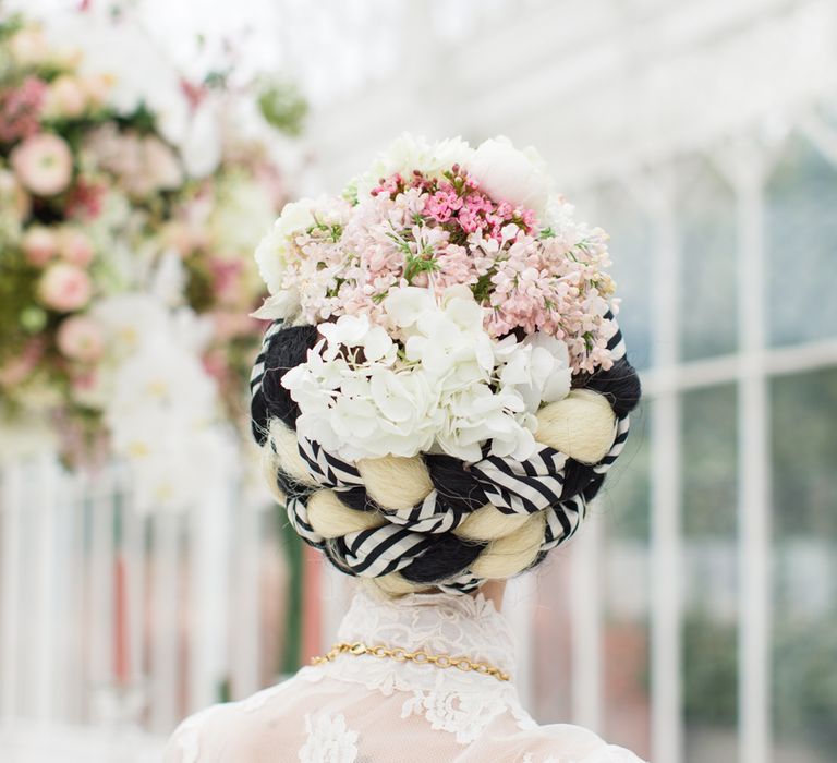 Delicate &amp; Feminine, and Bold &amp; Passionate Frida Kahlo Wedding Inspiration at Horniman Museum Glasshouse Venue | Styled by Anna Fern Events | Elizabeth’s Cake Emporium | Wild About Flowers | Joanne Fleming Design Gowns | Roberta Facchini Photography