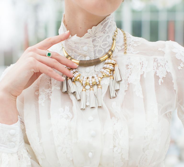 Delicate &amp; Feminine, and Bold &amp; Passionate Frida Kahlo Wedding Inspiration at Horniman Museum Glasshouse Venue | Styled by Anna Fern Events | Elizabeth’s Cake Emporium | Wild About Flowers | Joanne Fleming Design Gowns | Roberta Facchini Photography