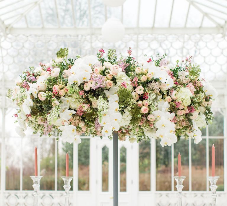 Delicate &amp; Feminine, and Bold &amp; Passionate Frida Kahlo Wedding Inspiration at Horniman Museum Glasshouse Venue | Styled by Anna Fern Events | Elizabeth’s Cake Emporium | Wild About Flowers | Joanne Fleming Design Gowns | Roberta Facchini Photography