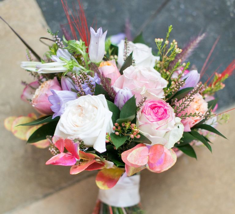 Pink, White &amp; Lilac Rose Bouquet | Spring Equinox at Thorpe Manor Wedding Venue by Revival Rooms | Anneli Marinovich Photography