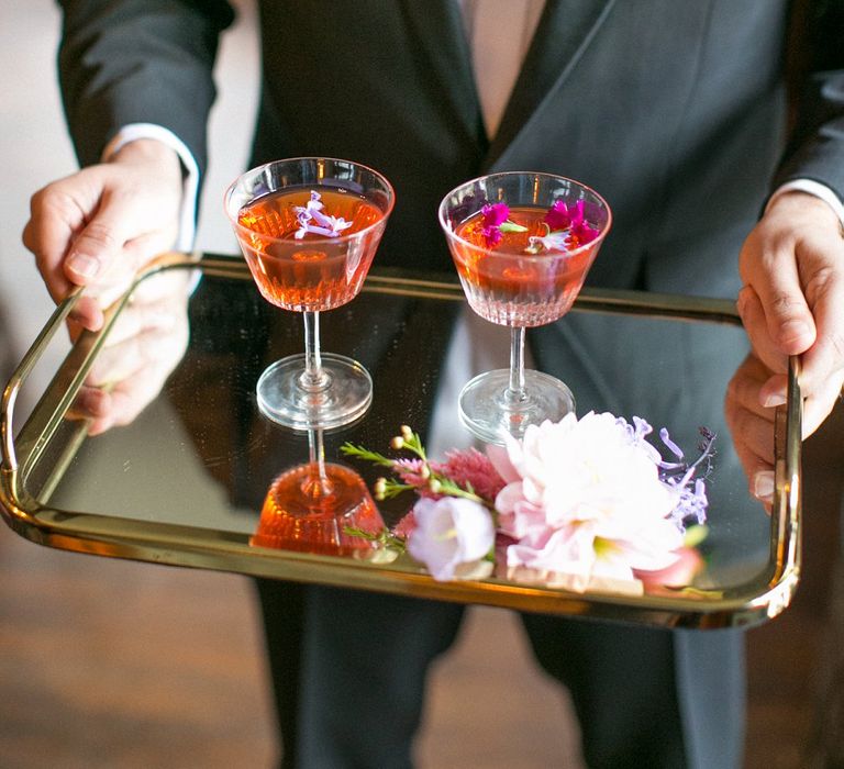 Cocktails in Cut Glass | Spring Equinox at Thorpe Manor Wedding Venue by Revival Rooms | Anneli Marinovich Photography