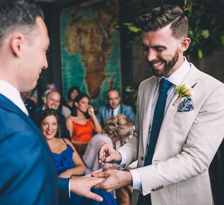 Grooms tie the knot at intimate same-sex wedding in London