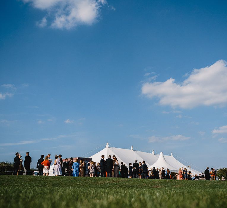 Coastal Inspired Marquee Wedding With Bride In Bespoke Dress And Bridesmaids In Rewritten Wrap Dresses Images By Luis Holden