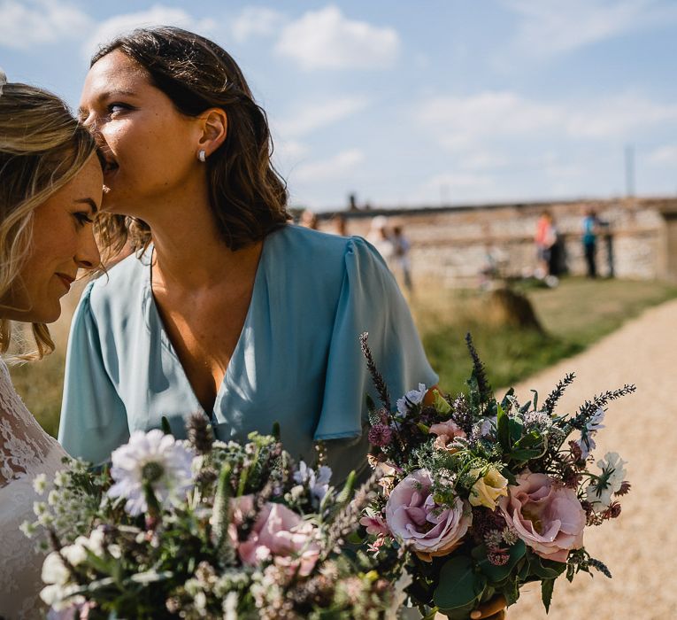 Coastal Inspired Marquee Wedding With Bride In Bespoke Dress And Bridesmaids In Rewritten Wrap Dresses Images By Luis Holden