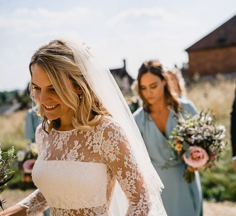 Coastal Inspired Marquee Wedding With Bride In Bespoke Dress And Bridesmaids In Rewritten Wrap Dresses Images By Luis Holden