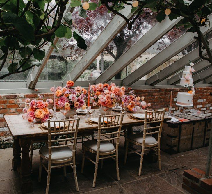 Intimate glasshouse wedding at Secret Garden Kent