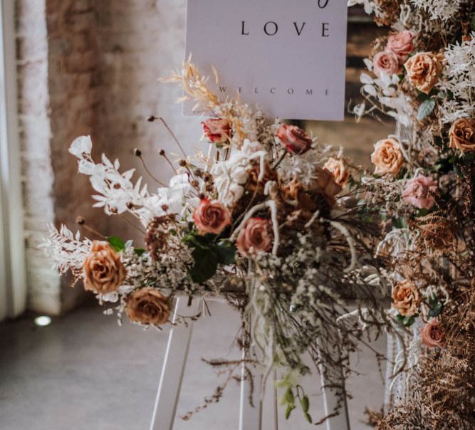 No ordinary love wedding sign in Iscoyd Park Coachhouse