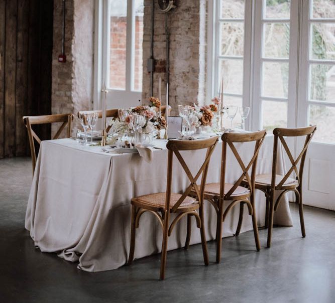 Elegant table setup at Iscoyd Park Coachhouse