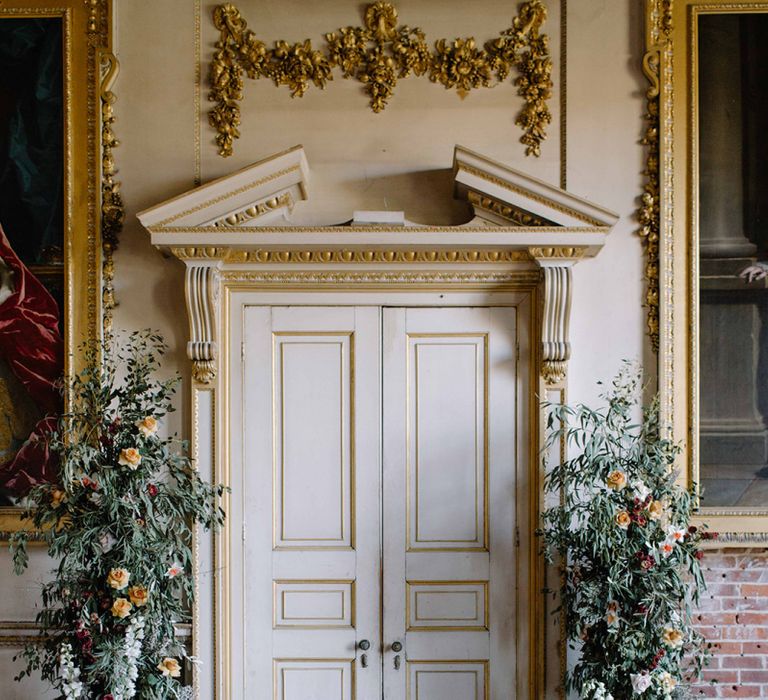 Floral Altar at Intricate Doorway of St Giles House