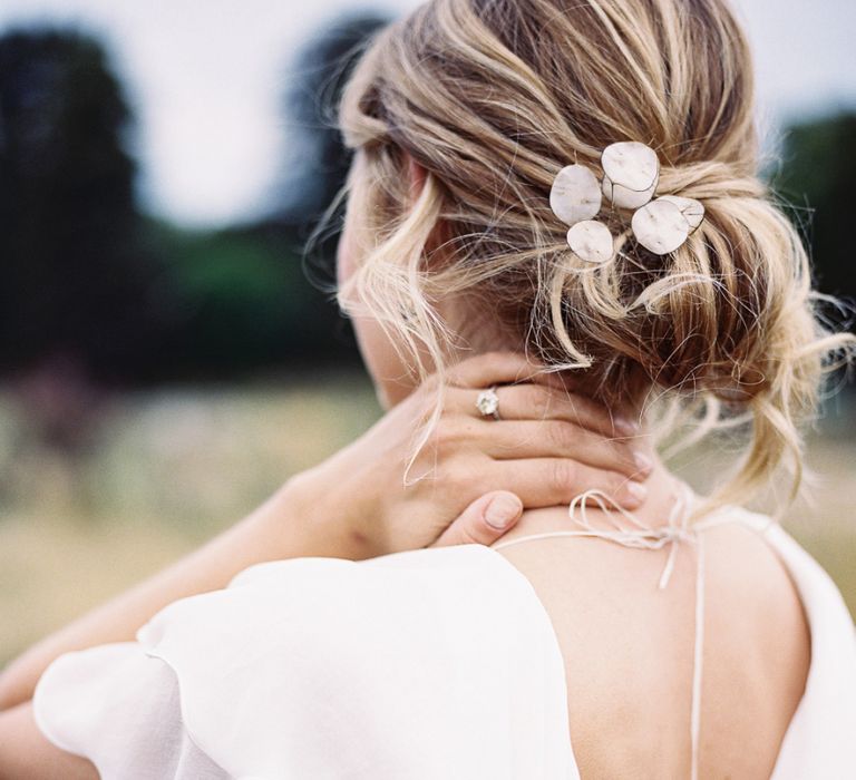 Blonde bridal updo