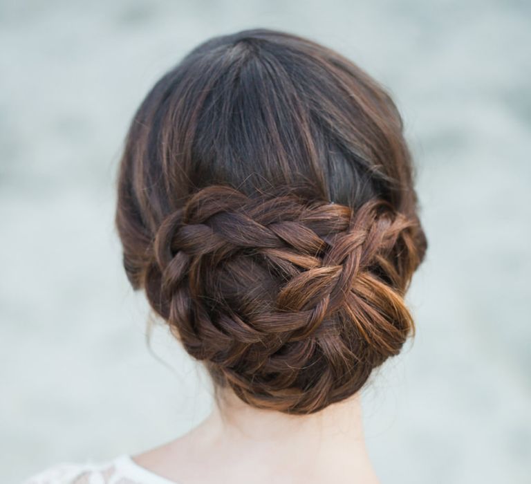 Braided bridal updo