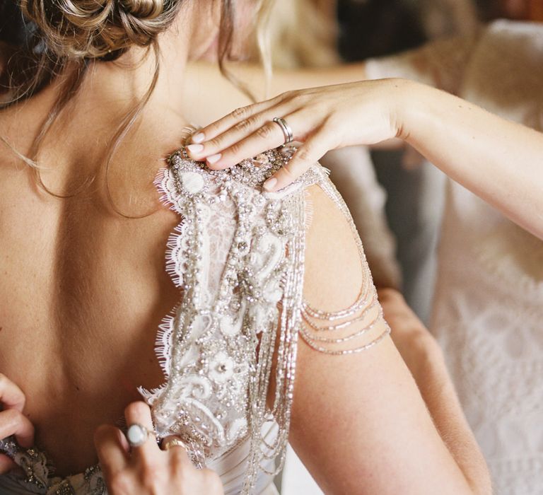 Pinned bridal updo