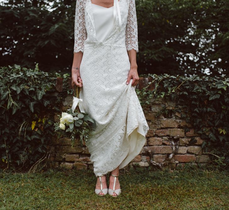 Bride in Laure De Sagazan Gown | Green &amp; White Bohemian Wedding in the Rain at Castello di San Sebastiano da Po, Italy | Margherita Calati Photography | Second Shooter Carlo Vittorio