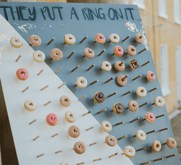 Doughnut Wall For Wedding // Images By The Curries // Film By This Modern Revelry