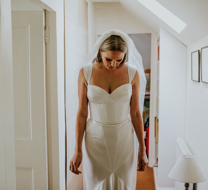 Vegan fitted wedding dress for stunning bride