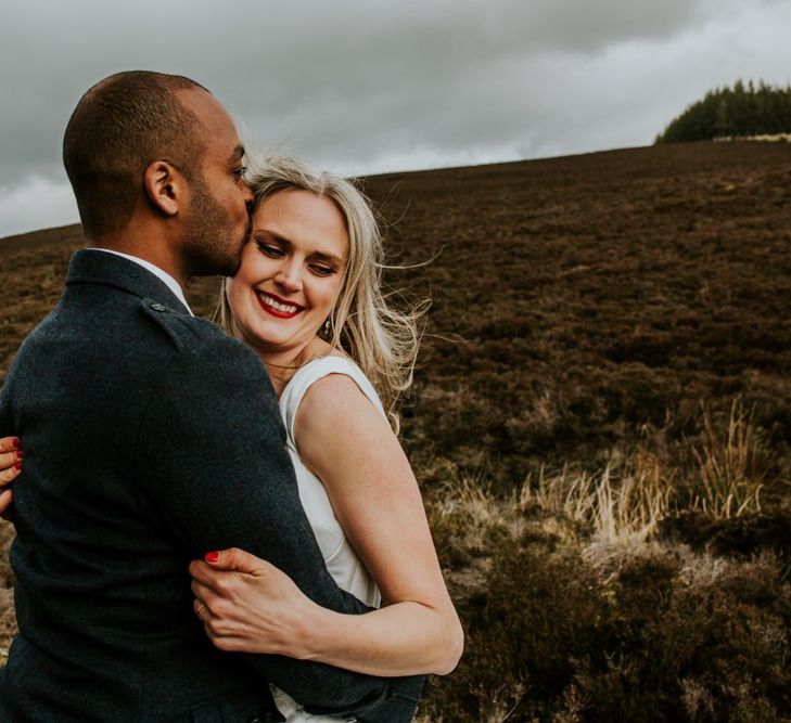 Bride and groom steal a moment