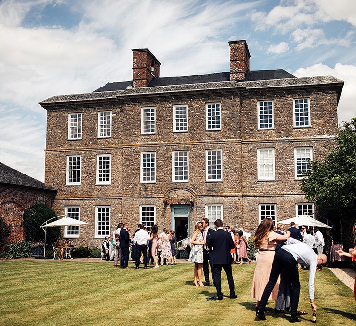 Kingston Estate wedding venue in Devon with outdoor wedding first dance moment