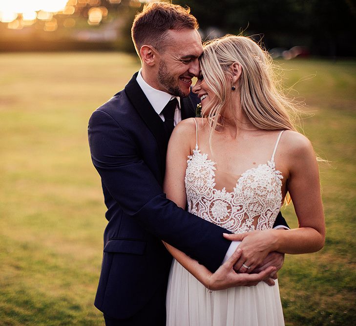 Bride and groom golden hour portrait by Harry Michael Photography