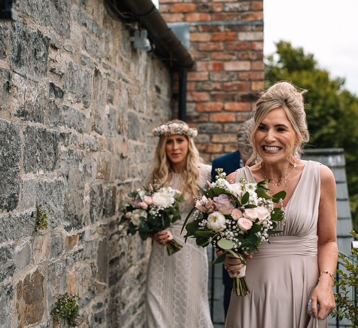 Bride makes her way to ceremony at Irish wedding venue