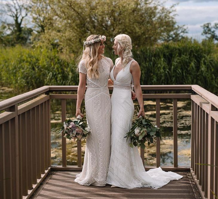 Same-sex wedding with Watters wedding dress in Ireland