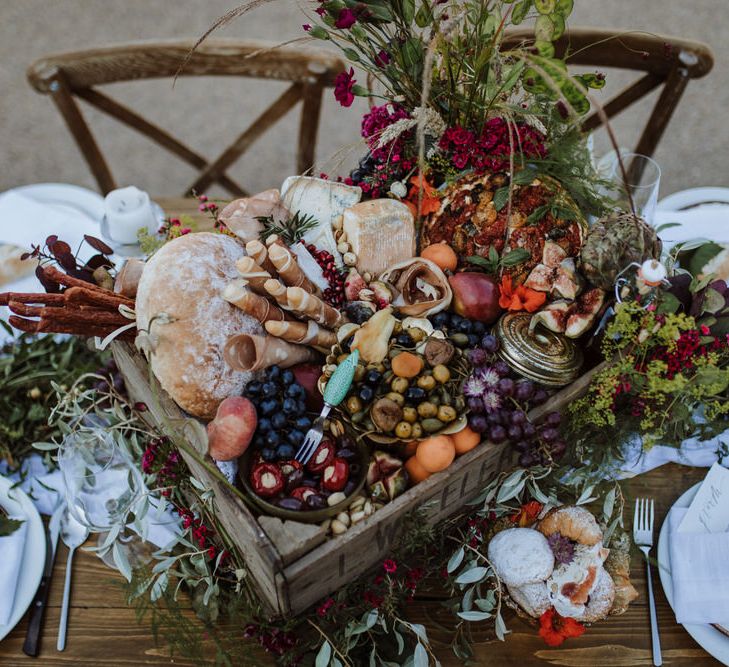 Abundant Wedding Grazing Table by Boxed Image by Laura Martha Photography