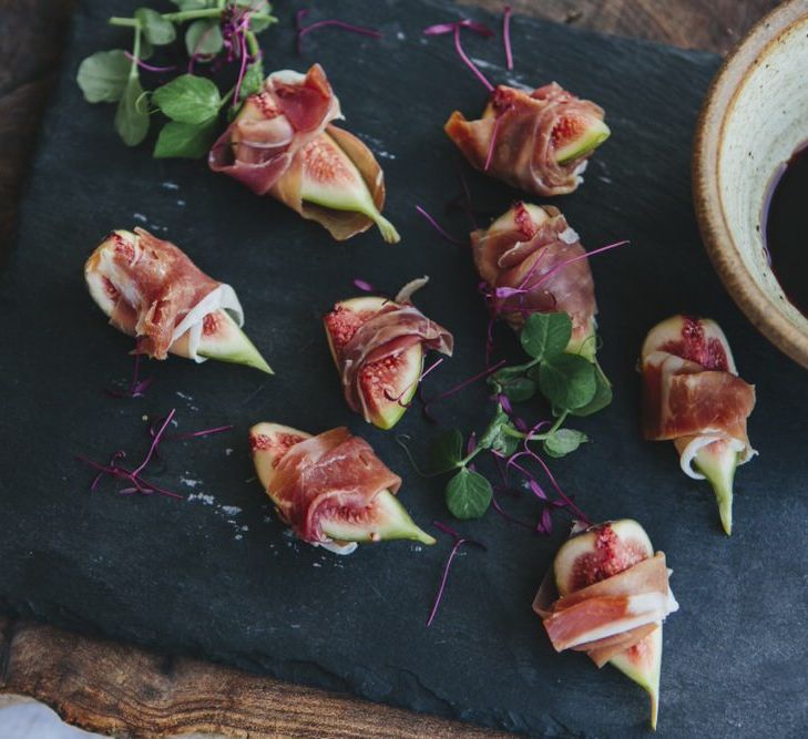 Fig and Prosciutto Canapes by Bear Claw Catering