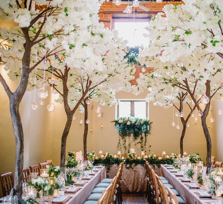 Cherry Blossom Wedding Decor with catering by Lemon Zest Cuisine