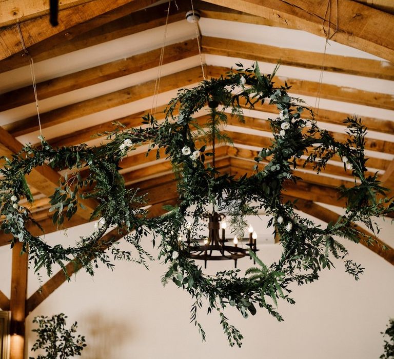 Foliage Hoop installation Image by Amy Faith Photography