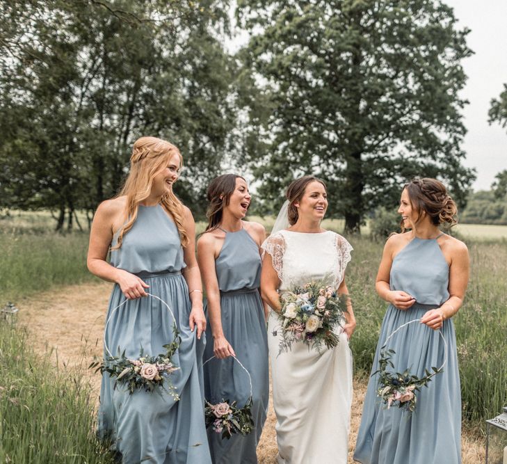 Floral Wedding Hoops by Tarnia Williams - Image by Rebecca Searle Photography