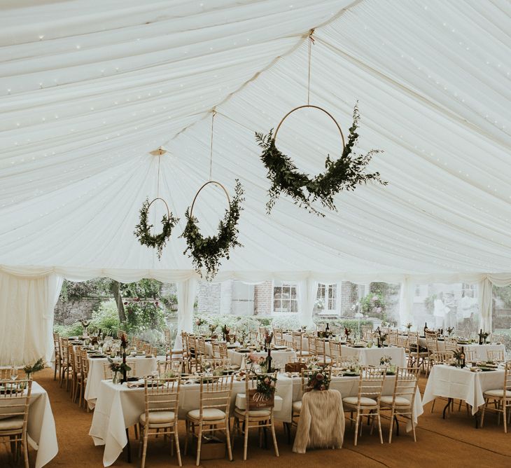 Marquee Wedding Hoop Decor Image by Virginia Photography