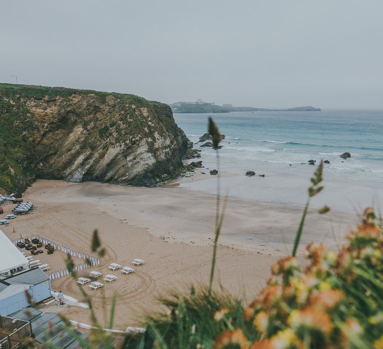 Lusty Glaze Beach Wedding // Image By Ross Talling Photography