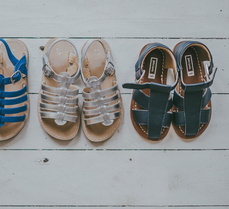 Sandals For Children For Beach Wedding // Image By Ross Talling Photography