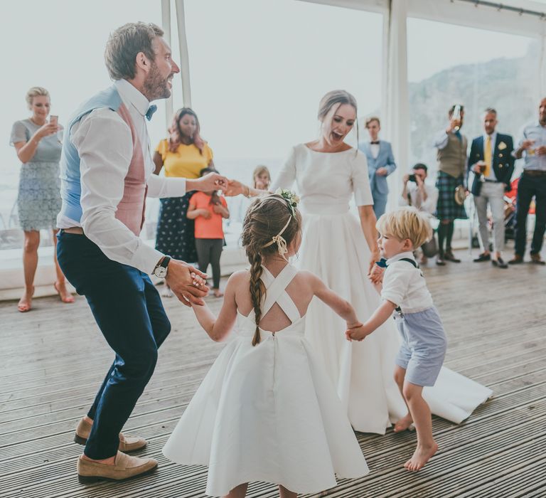 Lusty Glaze Beach Wedding // Image By Ross Talling Photography