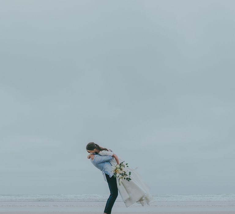 Lusty Glaze Beach Wedding // Image By Ross Talling Photography