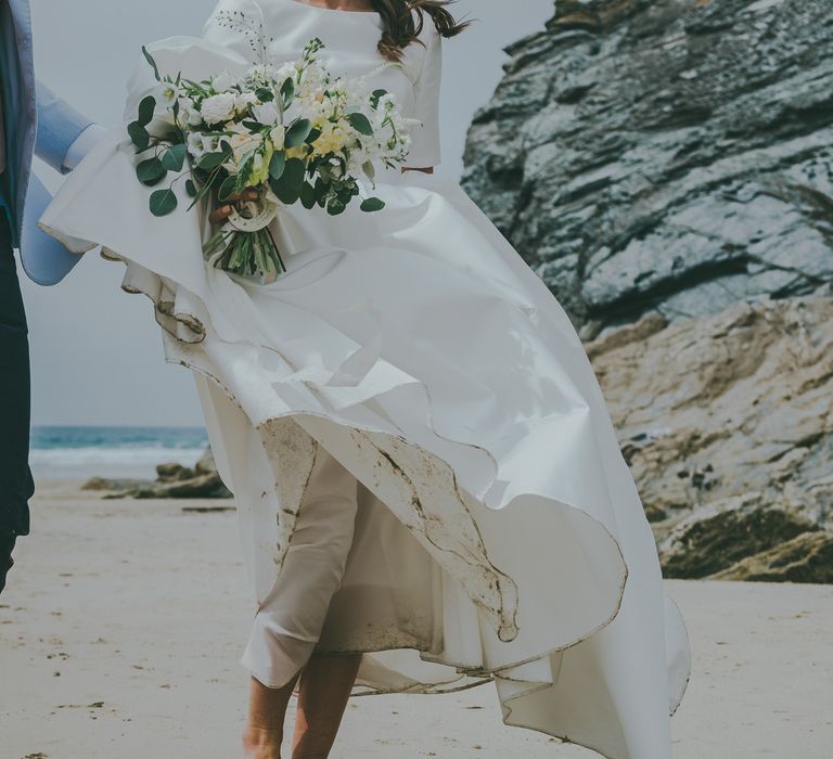 Lusty Glaze Beach Wedding // Image By Ross Talling Photography