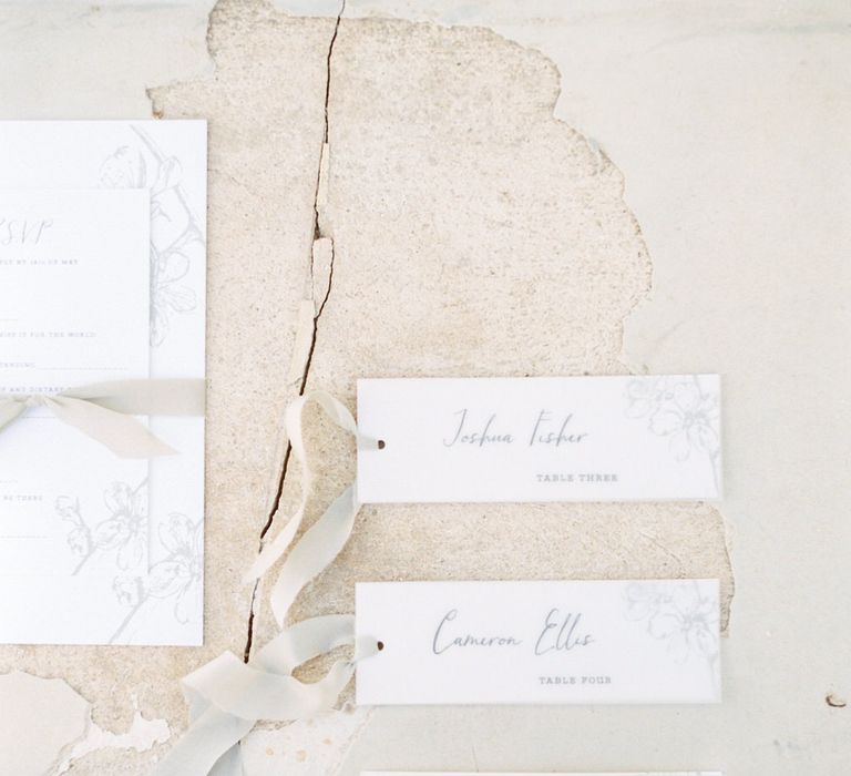 Escort Cards For Wedding Guests From The Tiny Card Company