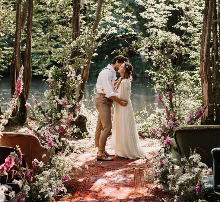 Sustainable woodland wedding at Wickerwood Farm