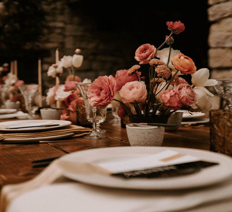 Coral Ranunculus Wedding Flowers