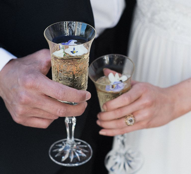 Winter Wedding Inspiration At Sennowe Park Norfolk With Cornflower Blue And Gold Details With Images From Salsabil Morrison Photography