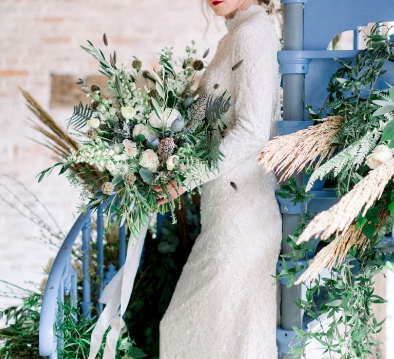 Oversized Bouquet for Winter Wedding Inspiration