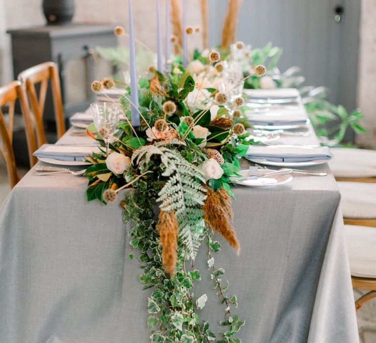 Winter Wedding Flower Table Centrepiece