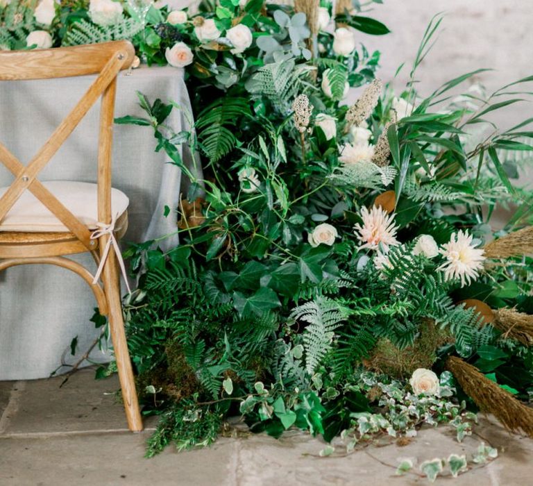 End of Table Wedding Flowers